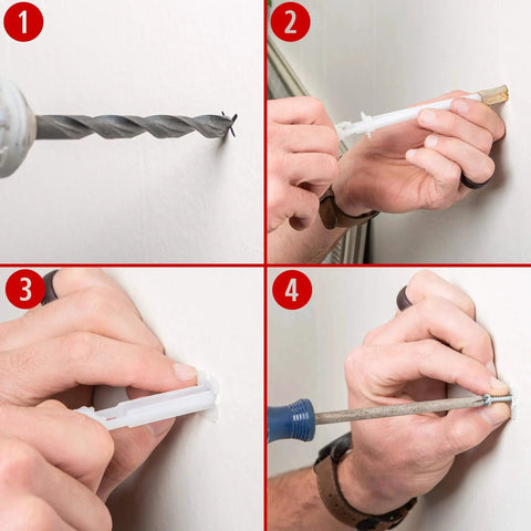 Installation steps for SnapToggle Be Toggle Anchor Zinc Plated Steel Channel For 3/8 To 2-1/2 Grip Range In Hollow Walls For 5/16-18 UNC Fasteners.
