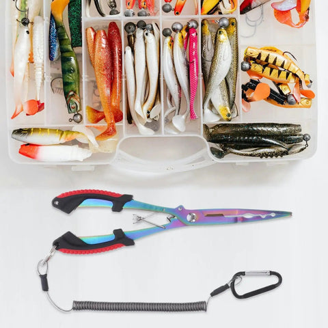 Multifunctional Long Nose Fishing Pliers With Line Cutter And Hook Remover For Saltwater And Freshwater Fishing Stainless Steel Grippers