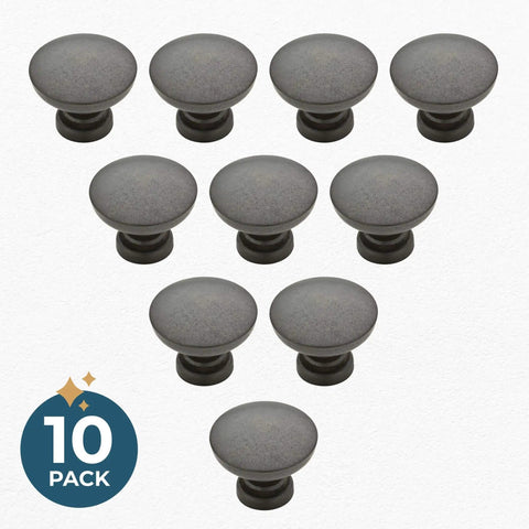 Fulton Soft Iron Round Cabinet Knobs 1.19 in, durable hardware for drawers, dresser, kitchen cabinet, doors, 10 pack Franklin Brass