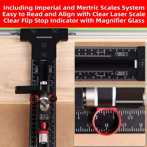 Parallel Guide System For Track Saw With Micro Adjustable Flip Stop And Zero Calibration, delivers repeatable rip cuts