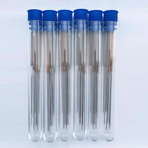 60 Piece Nozzle Cleaning Kit with 0.2mm 0.3mm 0.4mm 0.5mm hardened steel needles for 3D printer nozzles in storage tubes