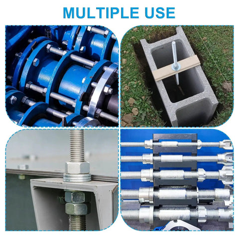 3/8-16 UNC Fully Threaded Stainless Steel Rods 2In 10Pcs Anchors Clamps U Bolts used in various installations