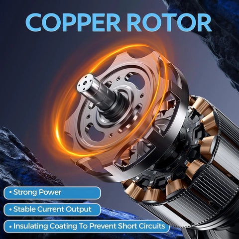 High Output 90 Amp Alternator Replacement For 1.6L Hyundai Accent 2012 2013 2014 2015 2016 2017 Veloster 2012 2017 And Kia Rio 2012 2013 Direct Fit Includes 2608483 2616741 373002B300 copper rotor close-up