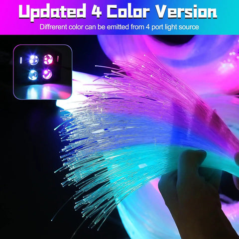 Car Starlight Headliner Kit With Dope 4 Color Fiber Optic Ceiling Lights 32W Engine 1200 Strands in hand