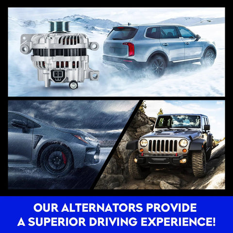 90 Amp 12V New Alternator For Mazda 6 2.3L 2003 2004 2005 Plug-And-Play Direct Fit Replacement With 6 Groove Pulley in snowy conditions