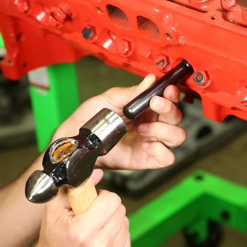 Person using Workhorse Spark Plug Thread Repair Kit With 3 Inserts, 1 Reamer, And Swaging Tool For M14 X 1.25 Spark Plug Threads