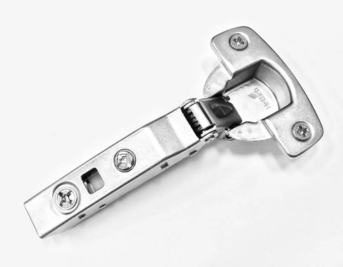 Euro 110 Soft Close Concealed Cabinet Hinge With 4.5 Mm Face Frame Plate Kit for 15 to 22 mm doors, shown closed