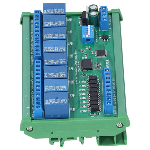 RS485 Relay Board 24V Industrial Relay Module With 8 I...