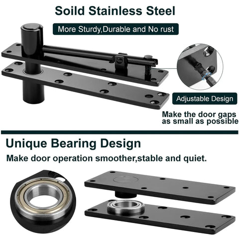 Beefy Hidden Door Hinge Heavy Duty 870 Lbs Load Bearing With Thick Solid Steel Frame 360 Degree Swivel Pivot For Large Secret Doors