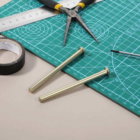 4 Pack 3.5 Inch Door Hinge Pins For Interior Wood Doors Replacement Hinges With Round Corner Design Durable Hinge Pins on a table