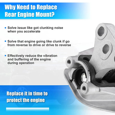Engine Mount For Honda Civic 2006 To 2011 50850-SNA-A81 Transmission Mount, text on clunking noise solutions.