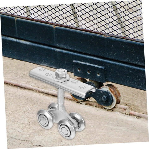 Heavy Duty Sliding Barn Door Roller Kit With Beefy Gate Rollers And Steel Track for smooth quiet and durable door movement