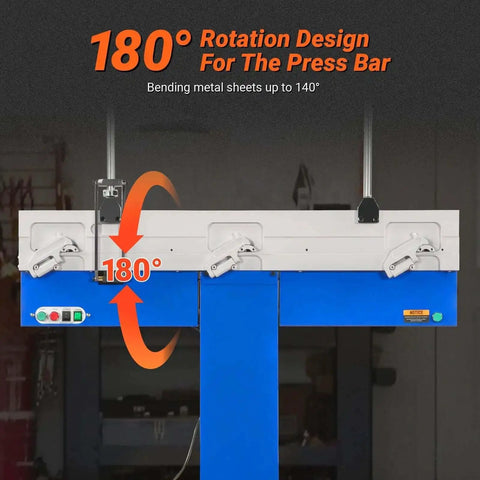 180-degree rotation design for Industrial Magnetic Pan And Box Sheet Metal Brake for 20 gauge capacity heavy duty pro grade press brake