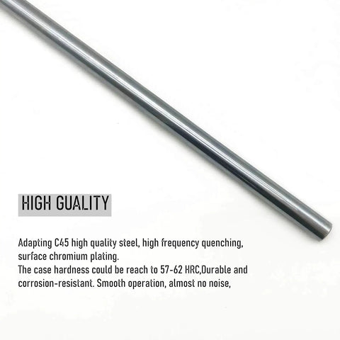 Linear Motion Rods 2 Pack 8mm x 400mm Case Hardened Chrome Plated Guide Rods For 3D Printer CNC And DIY Projects With Ultra Smooth Surface Finish And Metric H8 Tolerance