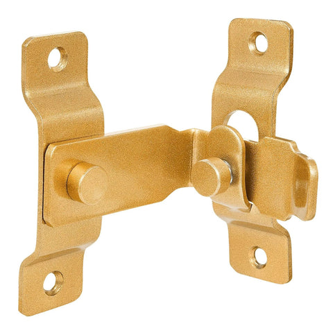 2 Pack 90 Degree Gold Flip Barn Door Lock With Easy Install Privacy Security Latch for Barn Doors and Sliding Doors, front view