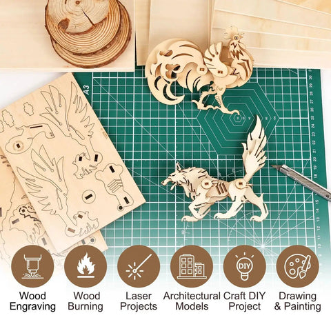 30 Pack Basswood Sheets for Crafts 12 By 12 By One Eighth Inch Thick Unfinished Square Wood Boards Smooth Surfaces for Laser