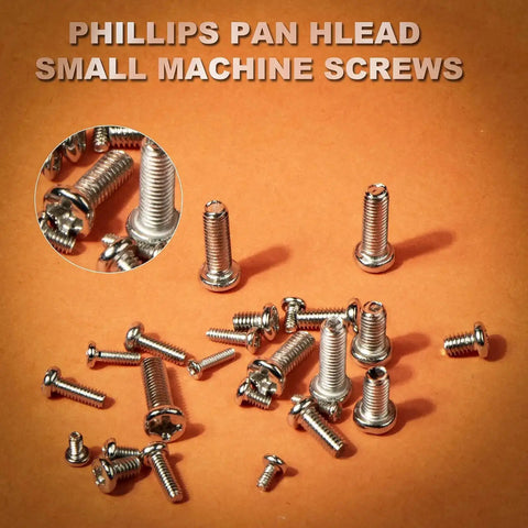 Mini Pan Head Screws Kit For Eyewear And Small Electronics 1200 Pcs In 24 Sizes With Clear Storage Box Ni Plated Carbon Steel