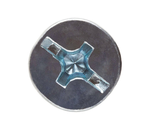 Top view of a Three Eighths By Five Inch Flat Sleeve Anchor For Masonry In Concrete Brick And Block, zinc plated steel.