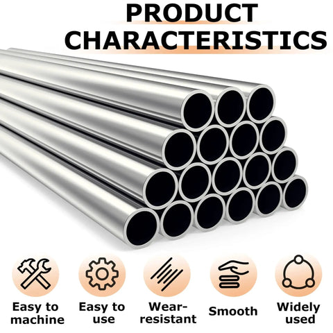 Industrial Grade 304 Stainless Steel Tubing, 5 Pack, 1 Eighth Inch Outer Diameter By 10 Inch Length, Weldable Round Tube With Thickened Wall.