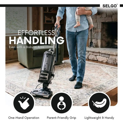 Replacement Hose Handle Compatible With ZU62 ZU62C ZU60 ZU102 Upright Vacuum Cleaners, easy handling, parent holding child while vacuuming