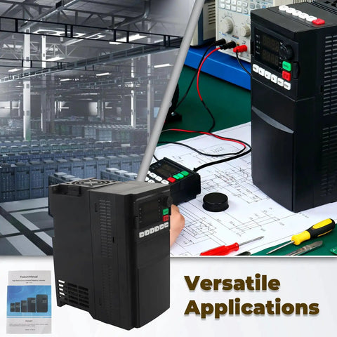 7.5KW 10HP Variable Frequency Drive VFD 220V to 208-240V 3-Phase Converter for motor speed control with cooling system