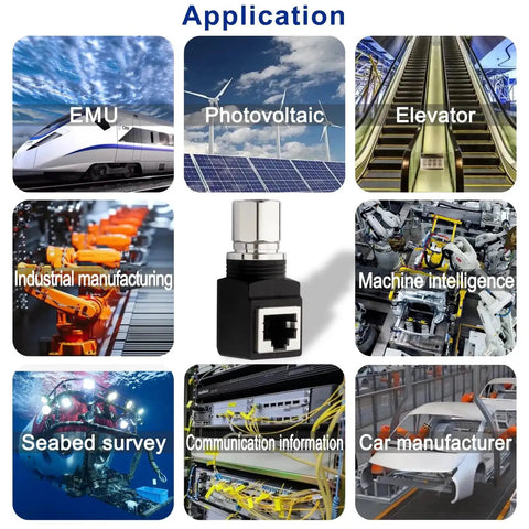 Applications of RJ45 To M12 X Coded 8 Pin Adapter 360 Degree Rotatable Shielded IP68 Industrial Ethernet Connector featured