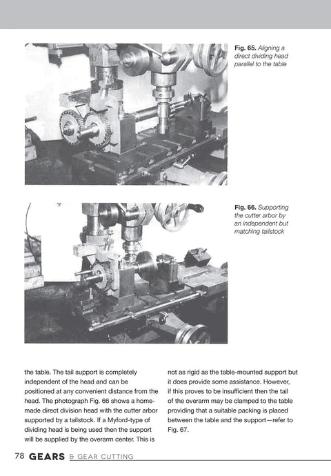 Gears And Gear Cutting For Home Machinists A Practical No Nonsense Hands On Guide To Designing And Cutting Gears On A Lathe Or Milling Machine Inexpensively With Simple Non Technical Language, showing gear cutting machinery setup with diagrams and labels.