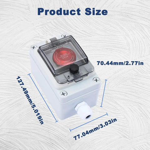 Heavy Duty Emergency Stop Button With Enclosure 10A 440V Industrial Shut Off Switch IP65 Waterproof E Stop Push Button Aluminum Housing Built For Tough Environments