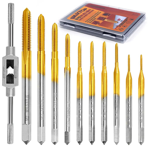 10 Pc Micro Metric Tap Set With Wrench M1 To M3.5 Tiny Thread Taps For Small Screws In A Beefy Storage Box