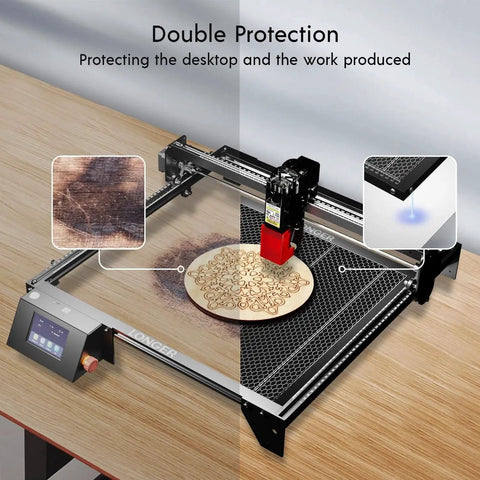 Honeycomb Working Table For Laser Engravers Pro Grade Build 17.3 By 17.3 By 0.86 Inches With Aluminum Plate displayed on desk