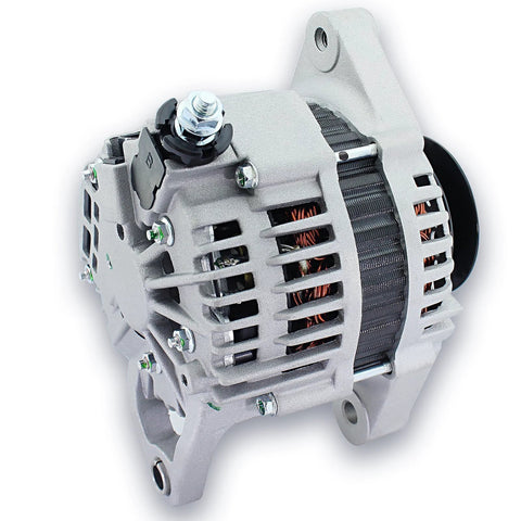 12V 60Amp Alternator For D21 Pickup 1995 1996 1997 2.4L With One Groove Pulley Replaces 23100-0S300 23100-0S300R Front View