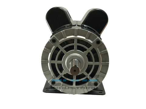 New True 5HP Compressor Duty Electric Motor With 56 Hz Frame 3450 RPM Seven Eighths Inch Shaft Diameter CCW Rotation front view