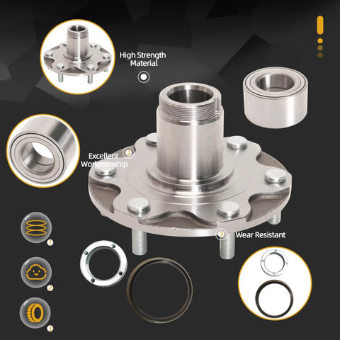 Front Wheel Hub Bearing Assembly For Toyota 4Runner 1996-2001, Sequoia 2001-2007, Tundra 2000-2006, And Tacoma 1999-2004 2WD Only
