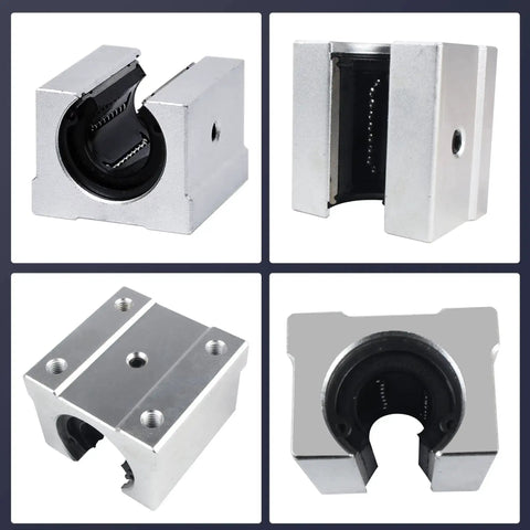Four Pack SBR20UU Aluminum Block 20mm Linear Motion Ball Bearing Slide Block For SBR20 20mm Linear Guide Rail Heavy Duty
