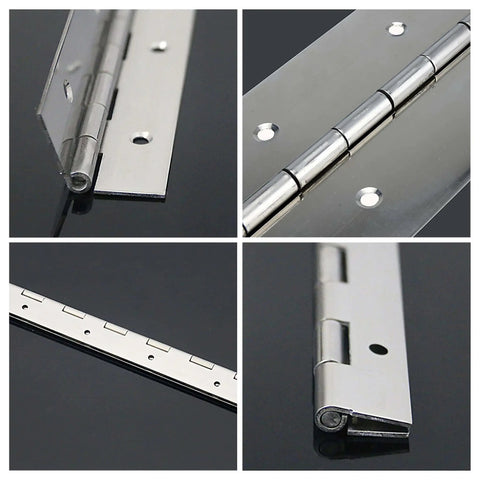Durable 6 Inch Stainless Steel Piano Hinge Set For Cabinets And Doors Heavy Duty Continuous Hinge Pack Of 6 With 36 Screws