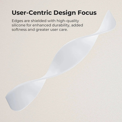 Twisted silicone shield of Under Cabinet Foot Pull Hands Free Trash Drawer Opener With Adhesive Strips And Screws White