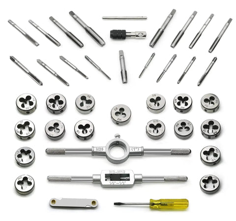 40 Piece Tap And Die Set For Metric Threads M3 To M12 With Adjustable Handles, Comprehensive Accessories And Durable Storage Case