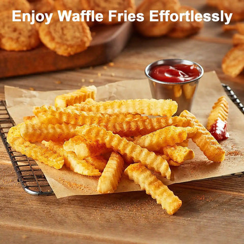 Wavy Crinkle Blade Replacement For TERUISI GJ817 Electric Vegetable Chopper, Ridged Potato Cutter For Even Chips, with fries