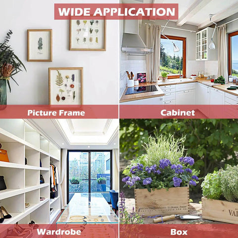 Wide application of Set Of 8 90 Degree Corner Clamps For Woodworking in cabinets, picture frames, wardrobes, and boxes.