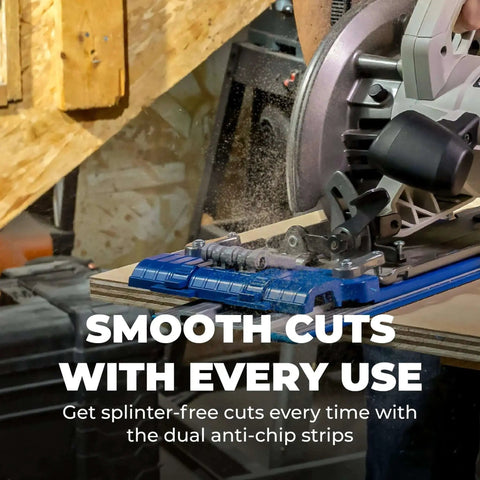 Accu Cut XL Universal Track Saw Guide System For Precise Straight Cross Rip And Angled Cuts Portable and easy to use in action