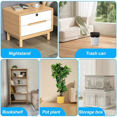 Self Adhesive Caster Wheels 360 Degree Rotating Swivel Castors 1 Inch Steel Universal Wheel Appliance Sliders for furniture like nightstands, trash cans, bookshelves, pot plants, and storage boxes.
