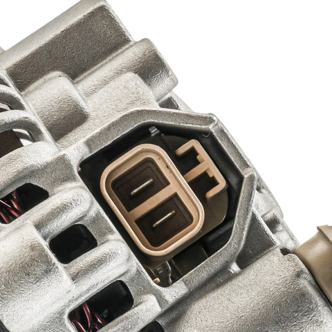 Close-up of a connector on 110 Amp 12V CW Alternator Replacement For Infiniti G35 Coupe 2003-2004, G35 2005-2006, FX35 2003-2008