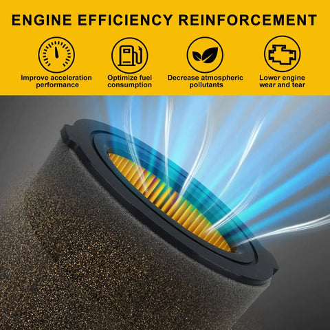 Panari round air filter cartridge with yellow pleated element and black housing