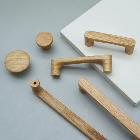 6 Pack White Oak Wood Drawer Pulls Rustic Cabinet Handles For Dresser And Kitchen Furniture Hardware 3 Inch Center To Center