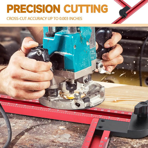Juice Groove Router Jig For Cutting Boards Pro Grade Adjustable Router Guide Frame With Rails in use for precise grooves
