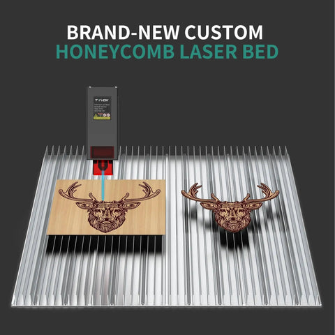Modular Honeycomb Laser Bed 400x400 For Laser Engraving And Cutting Aluminum Panel Work Table with engraved wood panels.