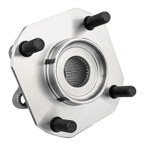 Close-up of Pair Front Wheel Hub Bearing Assembly for Nissan Sentra 2007-2012 non-ABS models, showing 4-bolt design