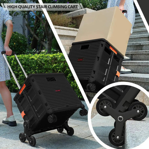 Two Pack Triangle Stair Climbing Wheels For Shopping Cart And Laundry Trolley Replacement Compatible With BY06C BY10C Foldable Carts