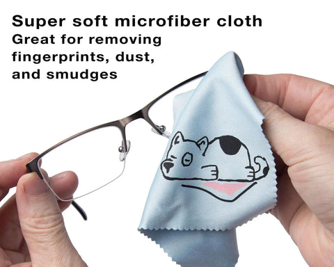 Microfiber Cleaning Cloths 10 Pack For Screens Eyeglasses And Phones Dog Design cleaning glasses