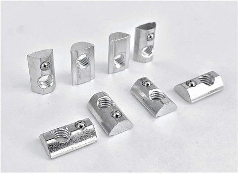 Roll-In T-Nut With Ball Spring 5/16-18, 24 Pack, 15 Series Aluminum Extrusion Compatible With 13040 Profile displayed on white background